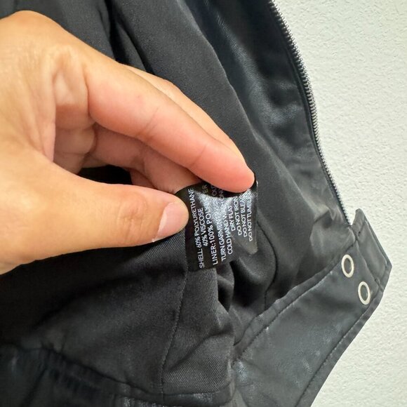 🦋 I AM GIA Reika Black Moto Jacket Medium Retro Whimsygoth Emo Casual Skater - Picture 5 of 6